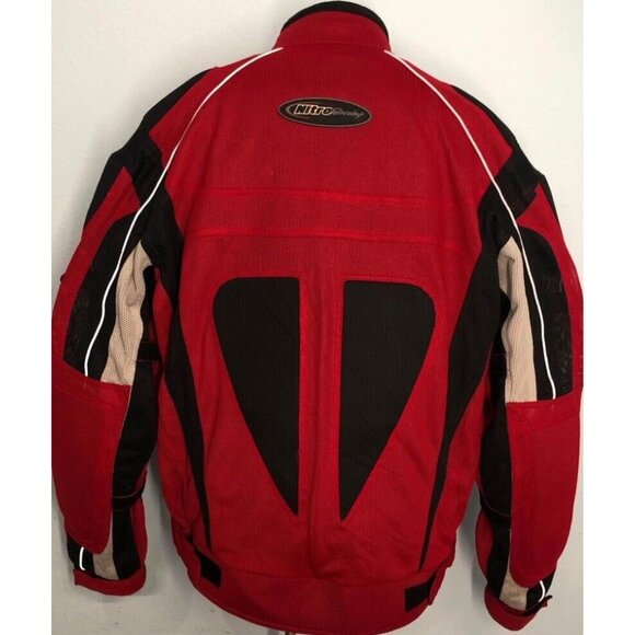 NITRO RACING Motorcycle Jacket 2XL Men Armor, Mesh Fabric, Removable Lining - Picture 2 of 4
